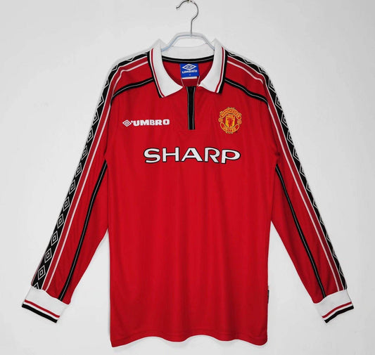 Manchester United 1997–1998 Long Sleeve Home Kit - JerseyLegacy