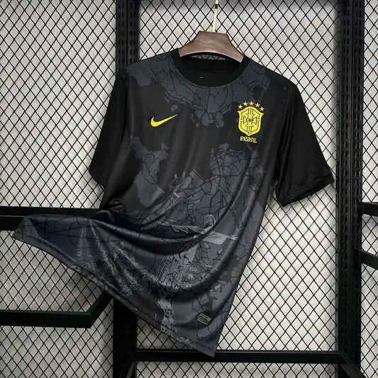 Brazil "Jesus" Black Special Kit - JerseyLegacy