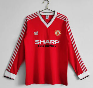 Manchester United 1986-1987 Long Sleeve Home Kit - JerseyLegacy