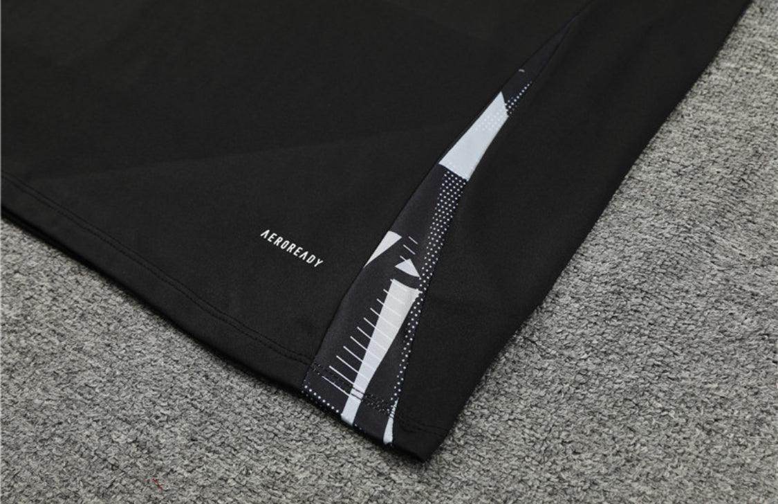 Manchester United Black and White Tracksuit - JerseyLegacy