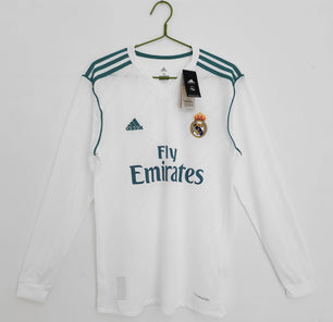 Real Madrid 2017-2018 Long Sleeve Home Kit - JerseyLegacy