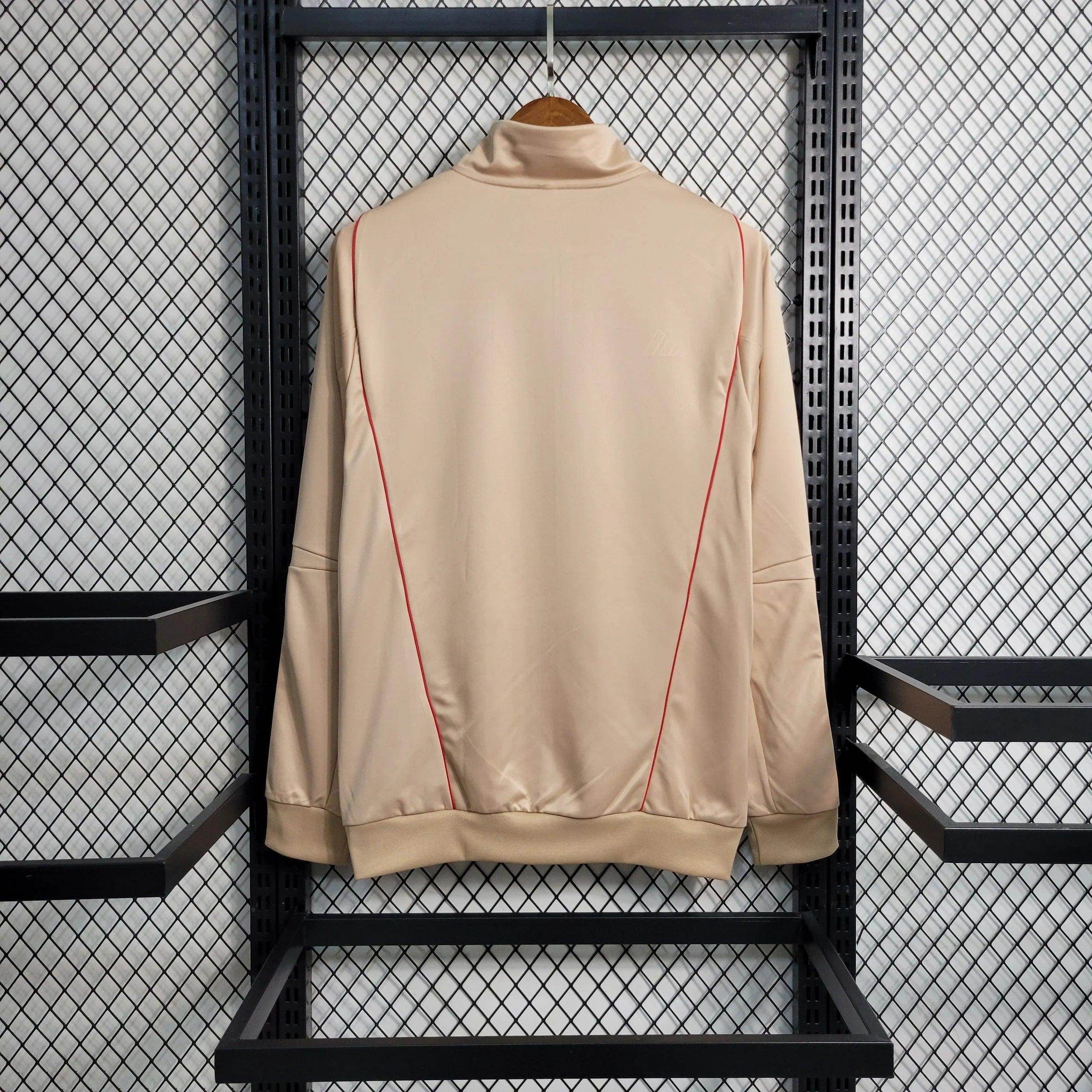 São Paulo Beige Windbreaker Jacket 23/24 - JerseyLegacy