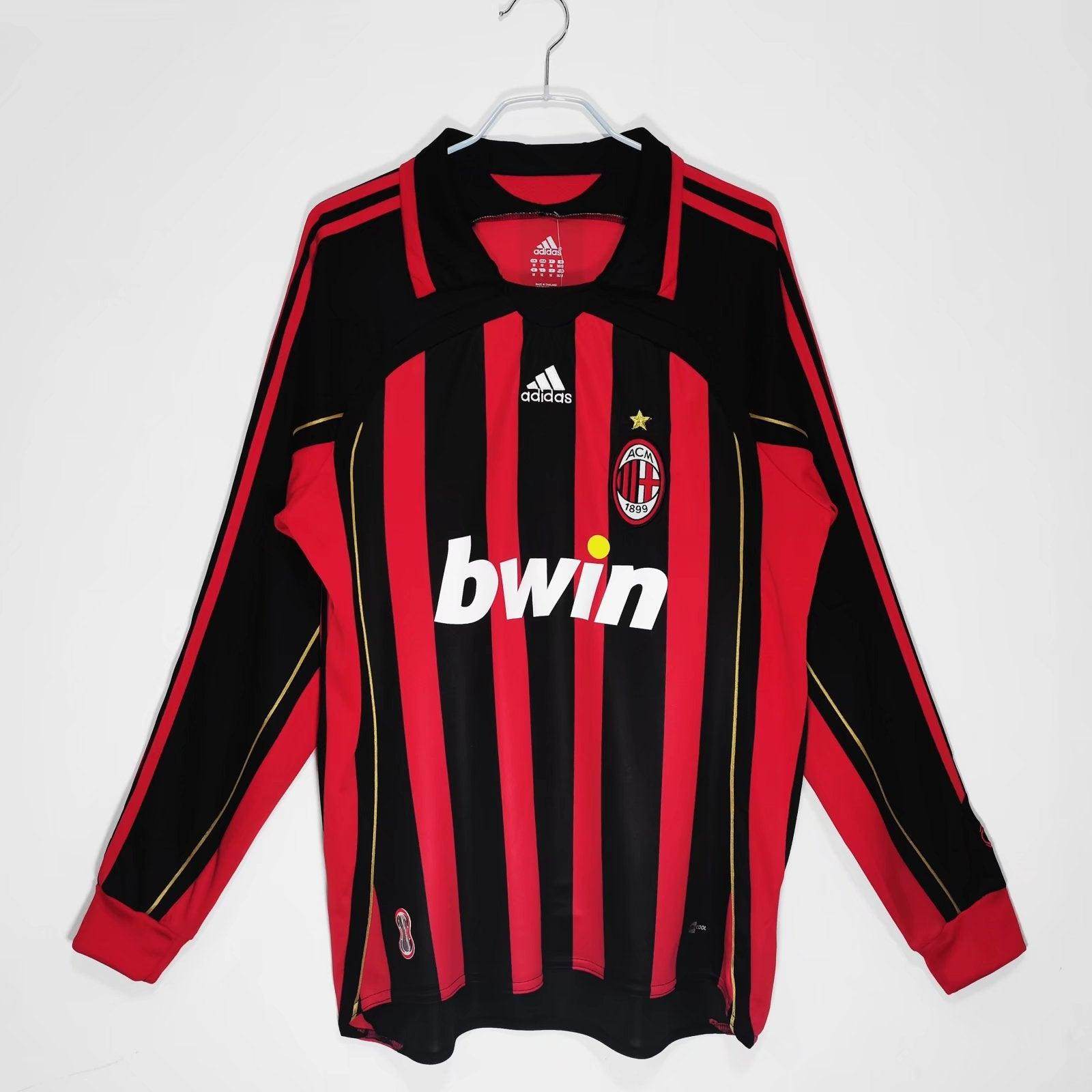 AC Milan 2007-2008 Long Sleeve Home Kit - JerseyLegacy