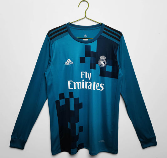 Real Madrid 2017-2018 Long Sleeve Away Kit - JerseyLegacy