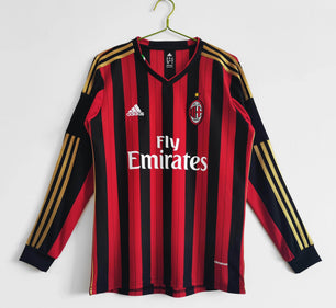 AC Milan 2013-2014 Long Sleeve Home Kit - JerseyLegacy
