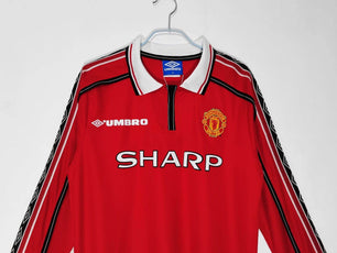 Manchester United 1997–1998 Long Sleeve Home Kit - JerseyLegacy