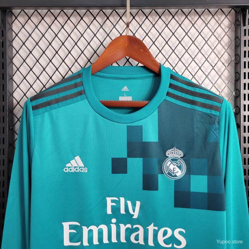 Real Madrid 2017-2018 Third Kit Long Sleeve - JerseyLegacy