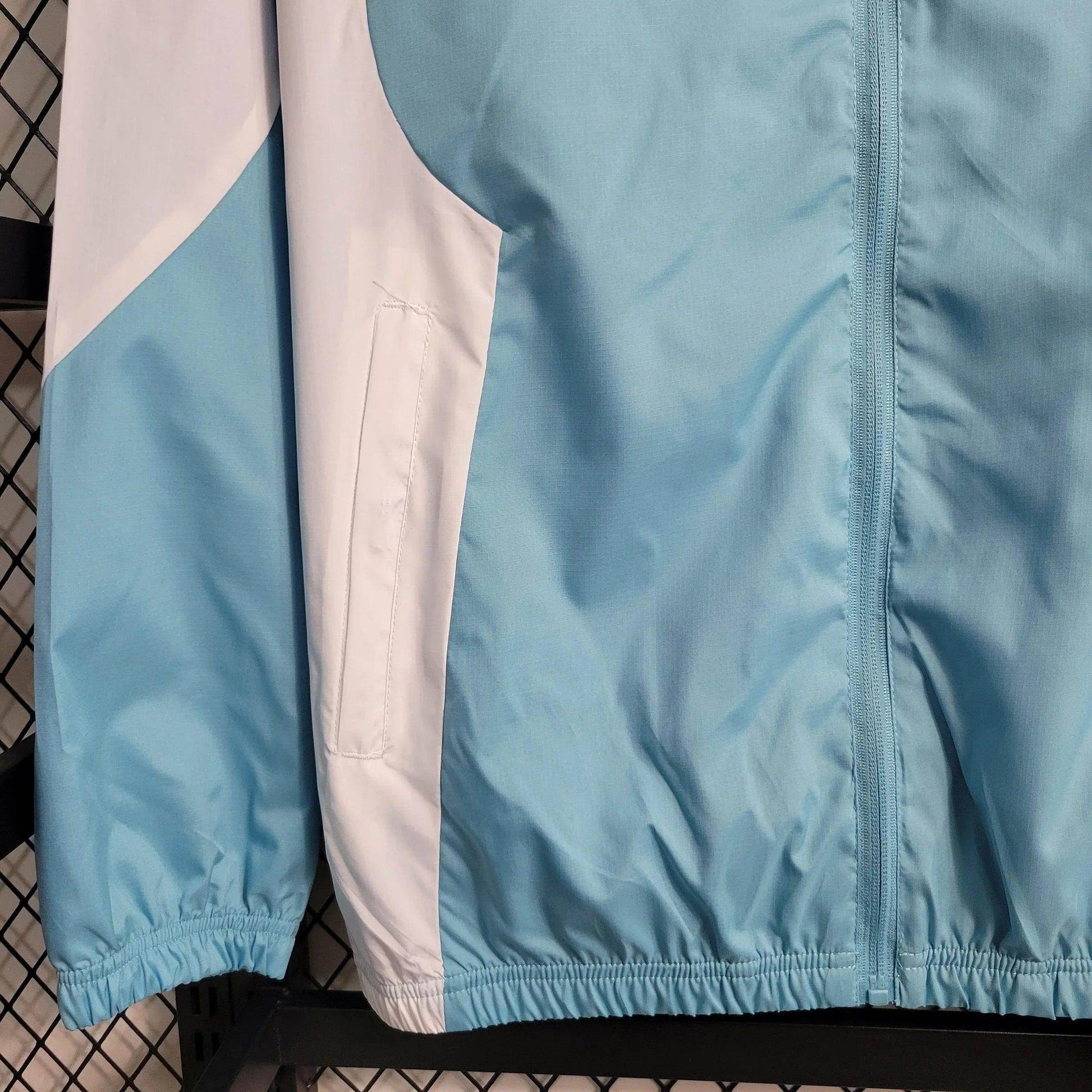 Manchester City Windbreaker Jacket 23/24 - Blue and White - JerseyLegacy