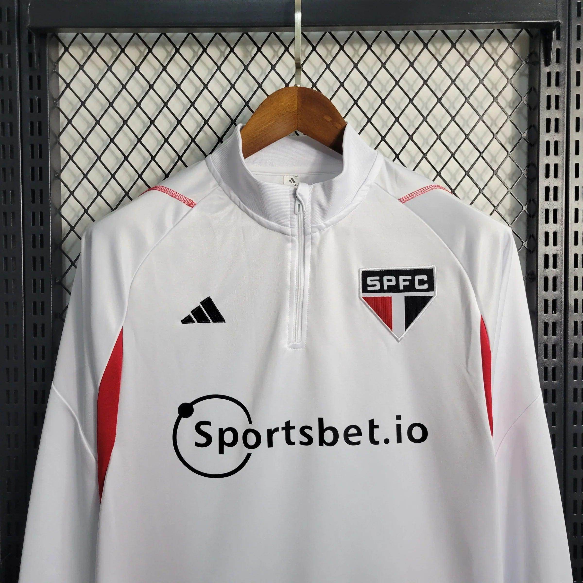 São Paulo White Windbreaker Jacket 23/24 - JerseyLegacy