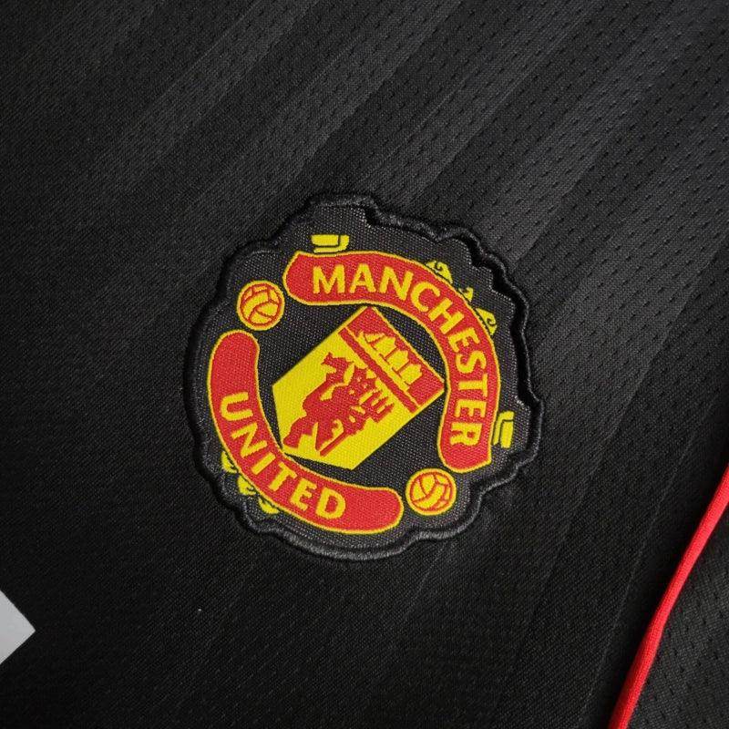 Manchester United 07/08 Black Jersey Kids - JerseyLegacy