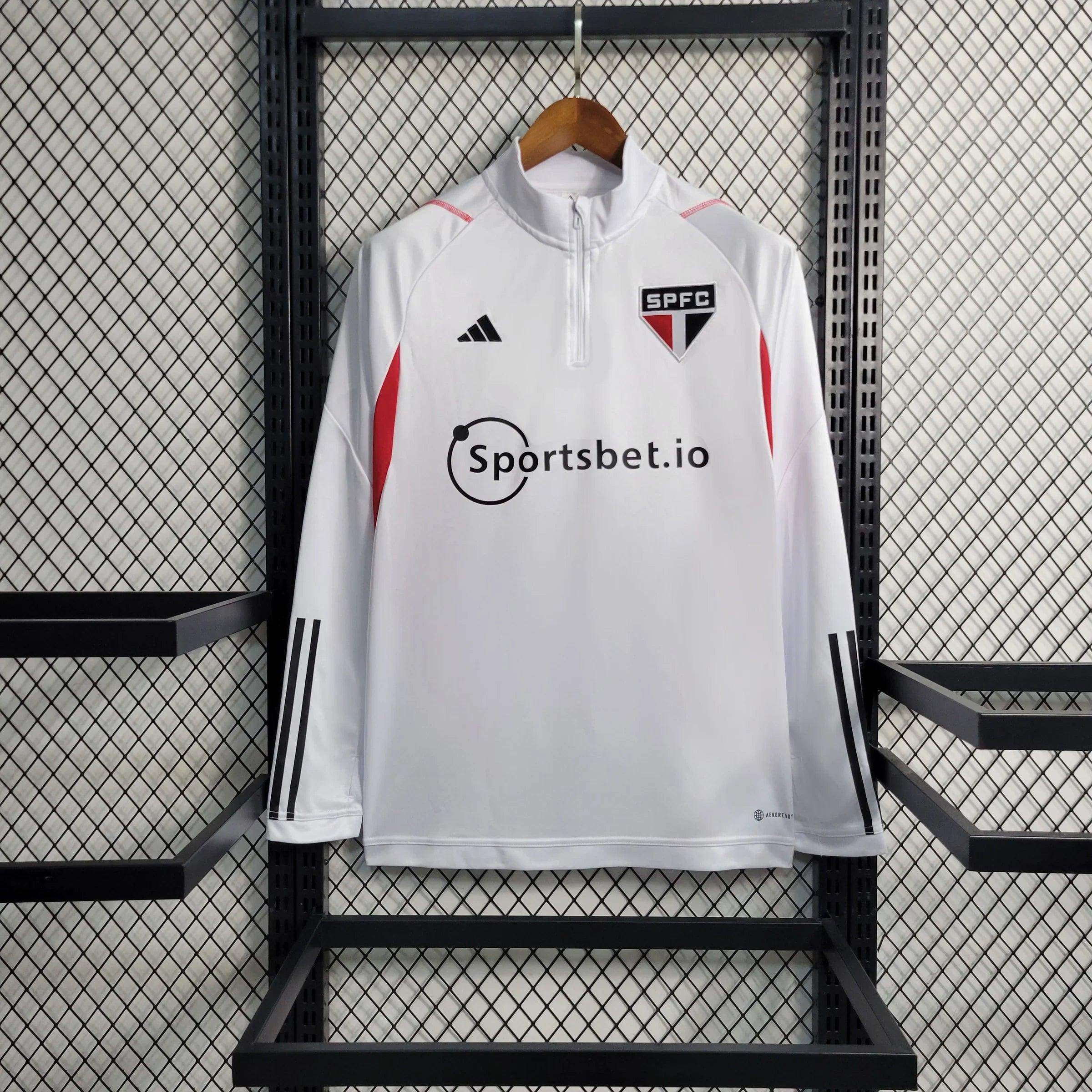 São Paulo White Windbreaker Jacket 23/24 - JerseyLegacy