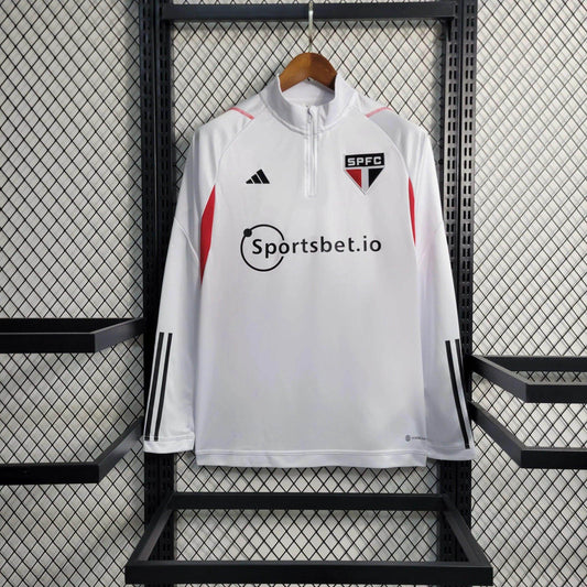 São Paulo White Windbreaker Jacket 23/24 - JerseyLegacy