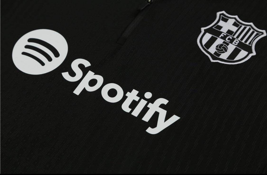 Barcelona Black Tracksuit IV - JerseyLegacy