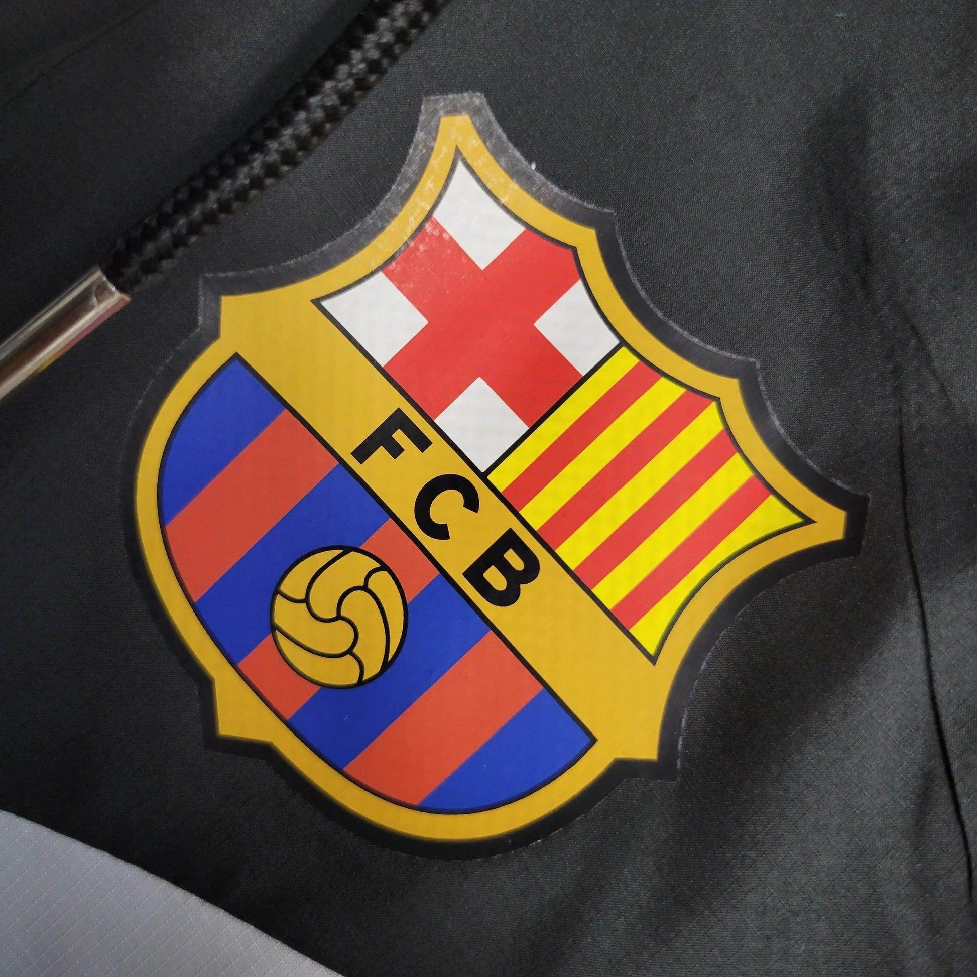 Barcelona Windbreaker Jacket 23/24 - Black - JerseyLegacy