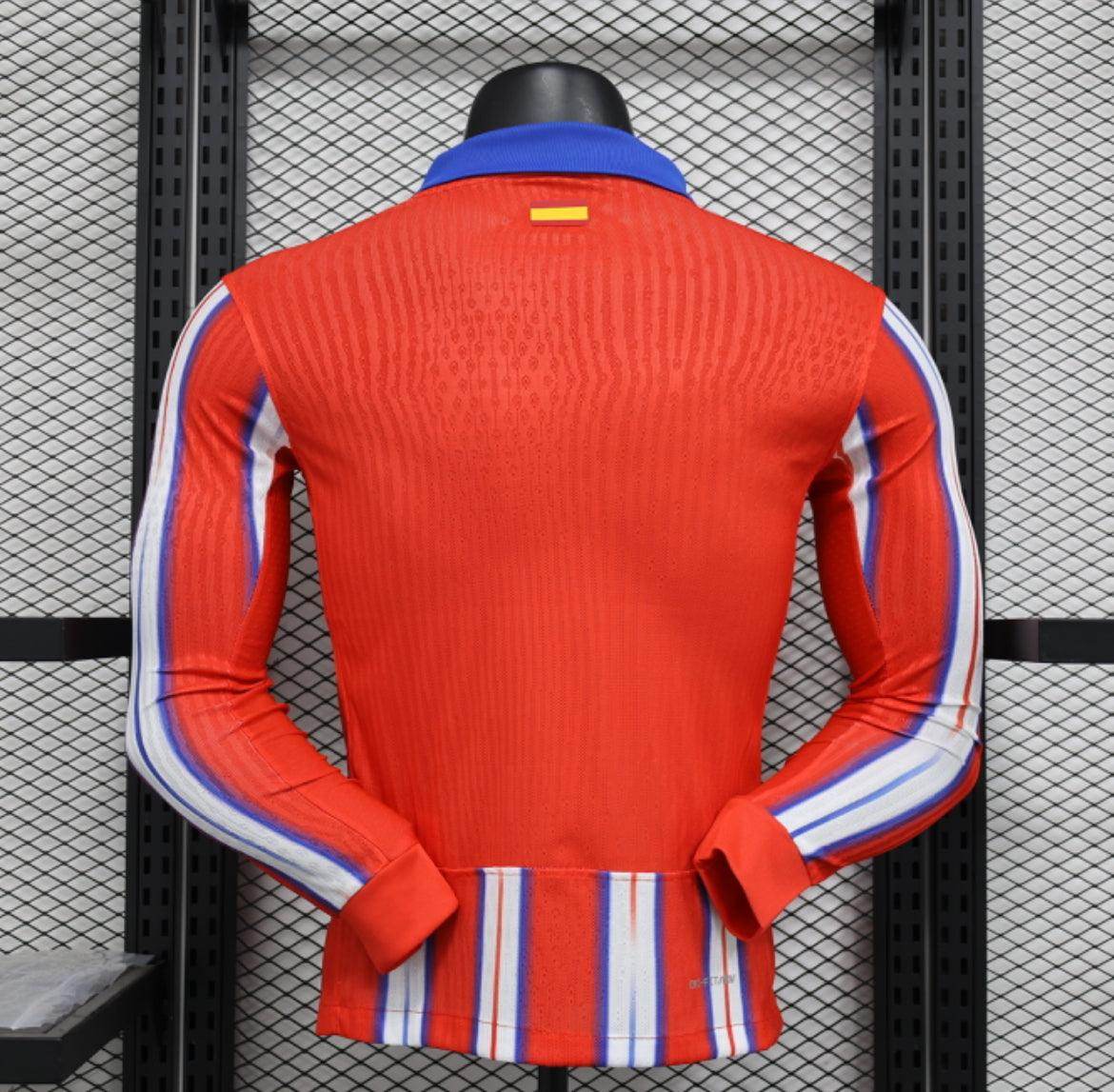 Atletico Madrid 2024-2025 Home Kit Long Sleeve - JerseyLegacy