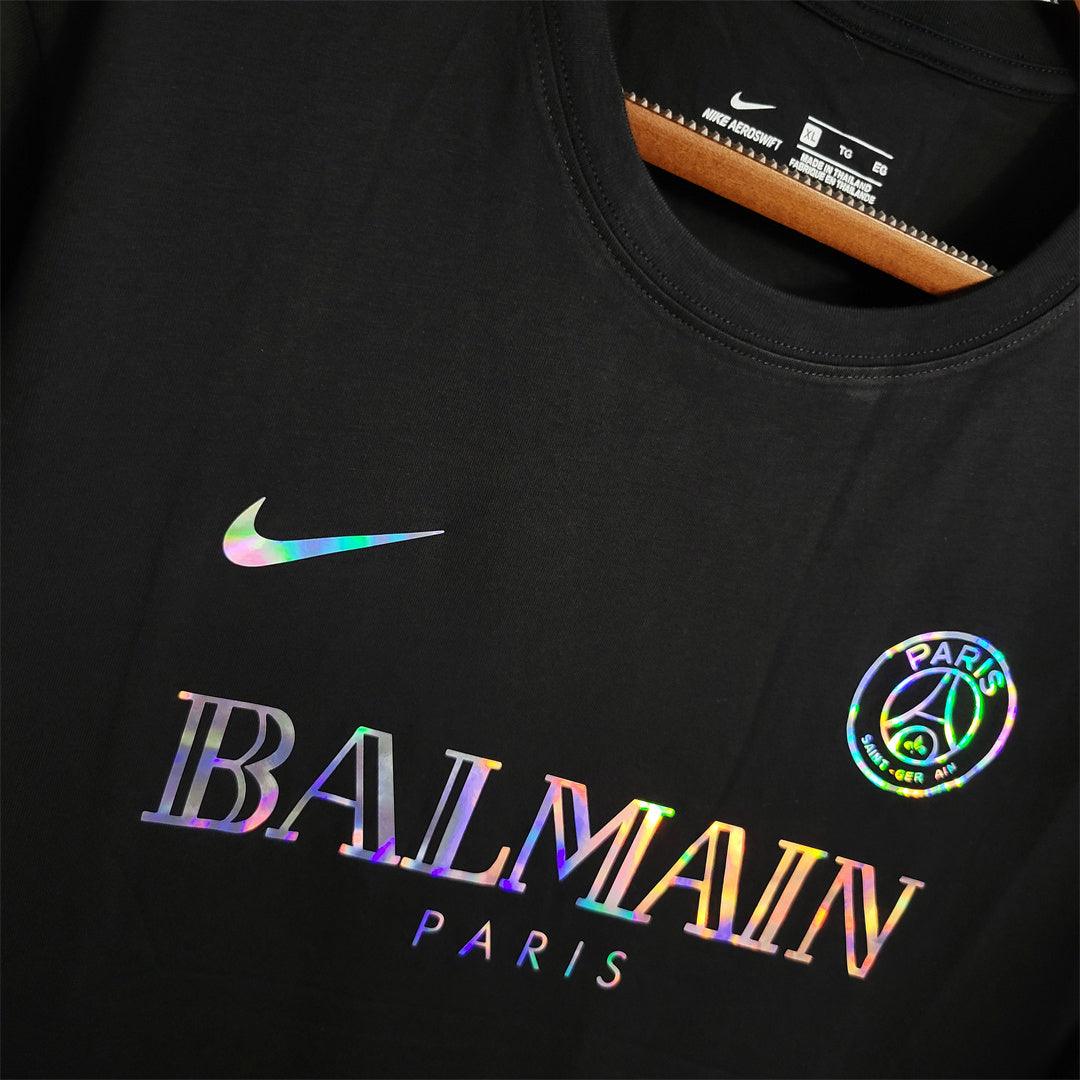 PSG "Balmain" Special Black Kit - JerseyLegacy