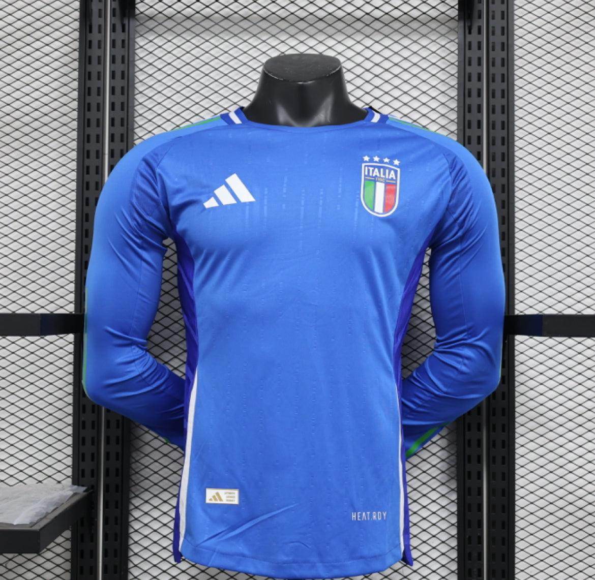 Italy 2024-2025 Long Sleeve Home kit - JerseyLegacy