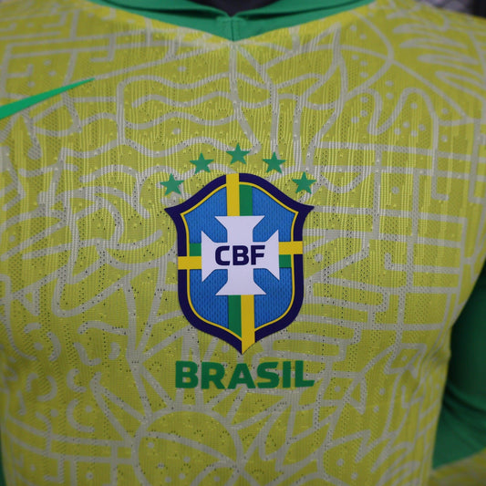 Brazil 2024-2025 Home Kit Long Sleeve - JerseyLegacy