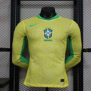 Brazil 2024-2025 Home Kit Long Sleeve - JerseyLegacy