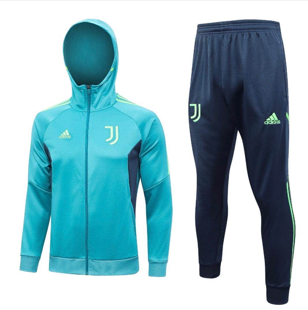 Juventus Turquoise and Dark Blue Tracksuit - JerseyLegacy