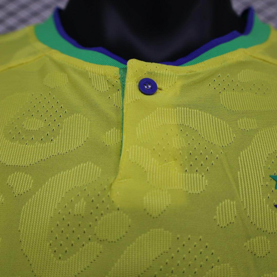 Brazil 2023-2024 Long Sleeve Home Kit - JerseyLegacy