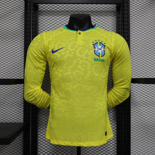 Brazil 2023-2024 Long Sleeve Home Kit - JerseyLegacy