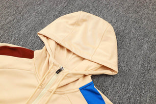 FC Barcelona Beige and Black Tracksuit - JerseyLegacy