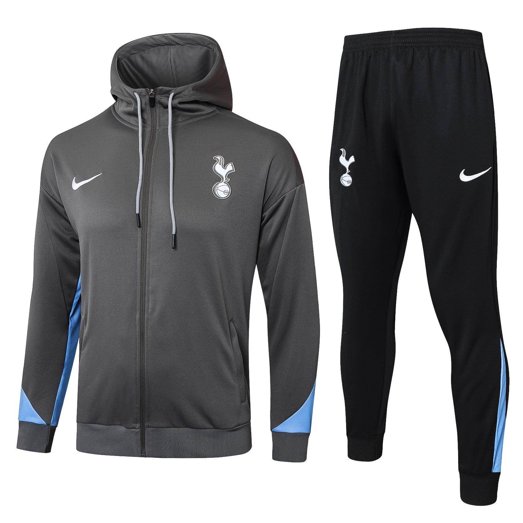 Tottenham 2024 Gray and Black Tracksuit - JerseyLegacy