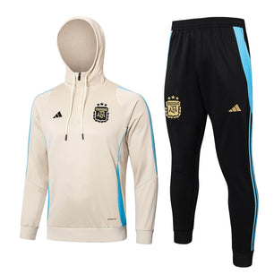 Argentina 2024 Black and Beige Tracksuit - JerseyLegacy