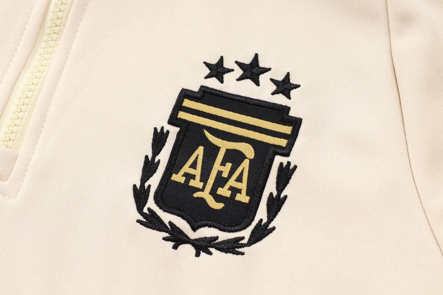 Argentina 2024 Black and Beige Tracksuit - JerseyLegacy