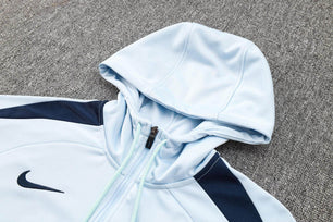 France 2024 White and Blue Tracksuit - JerseyLegacy