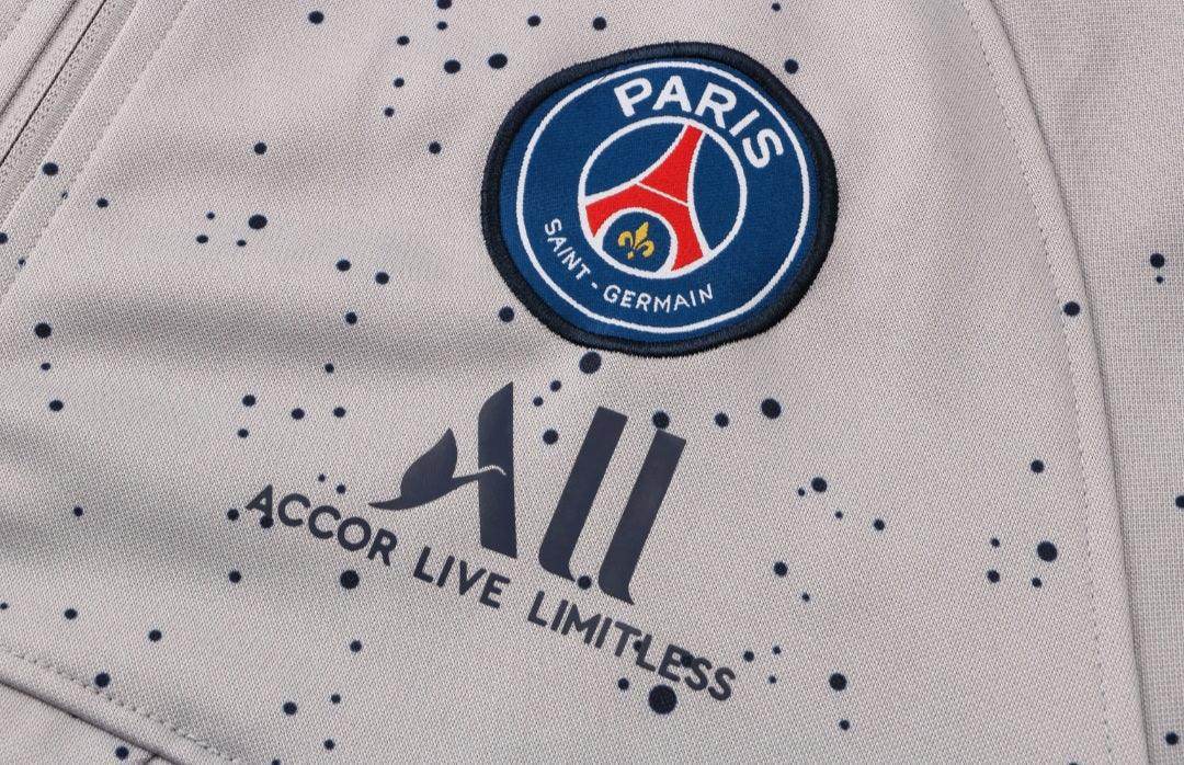 Paris Saint Germain Gray and Blue Tracksuit - JerseyLegacy