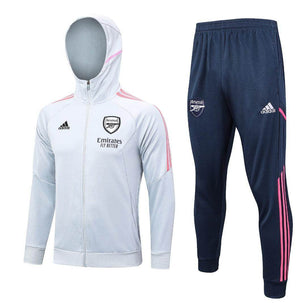 Arsenal FC White and Blue Tracksuit - JerseyLegacy