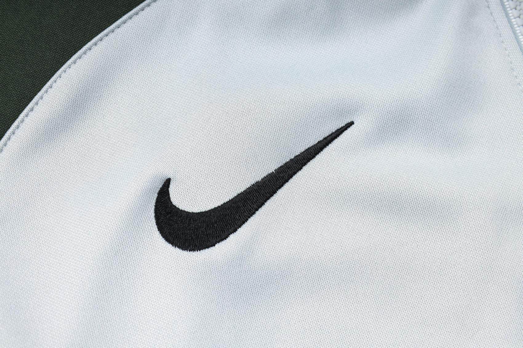 FC Barcelona White and Olive Green Tracksuit - JerseyLegacy