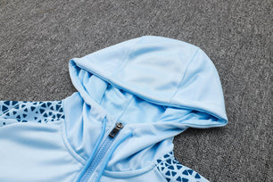 Manchester City Light Blue and Dark Blue Tracksuit - JerseyLegacy