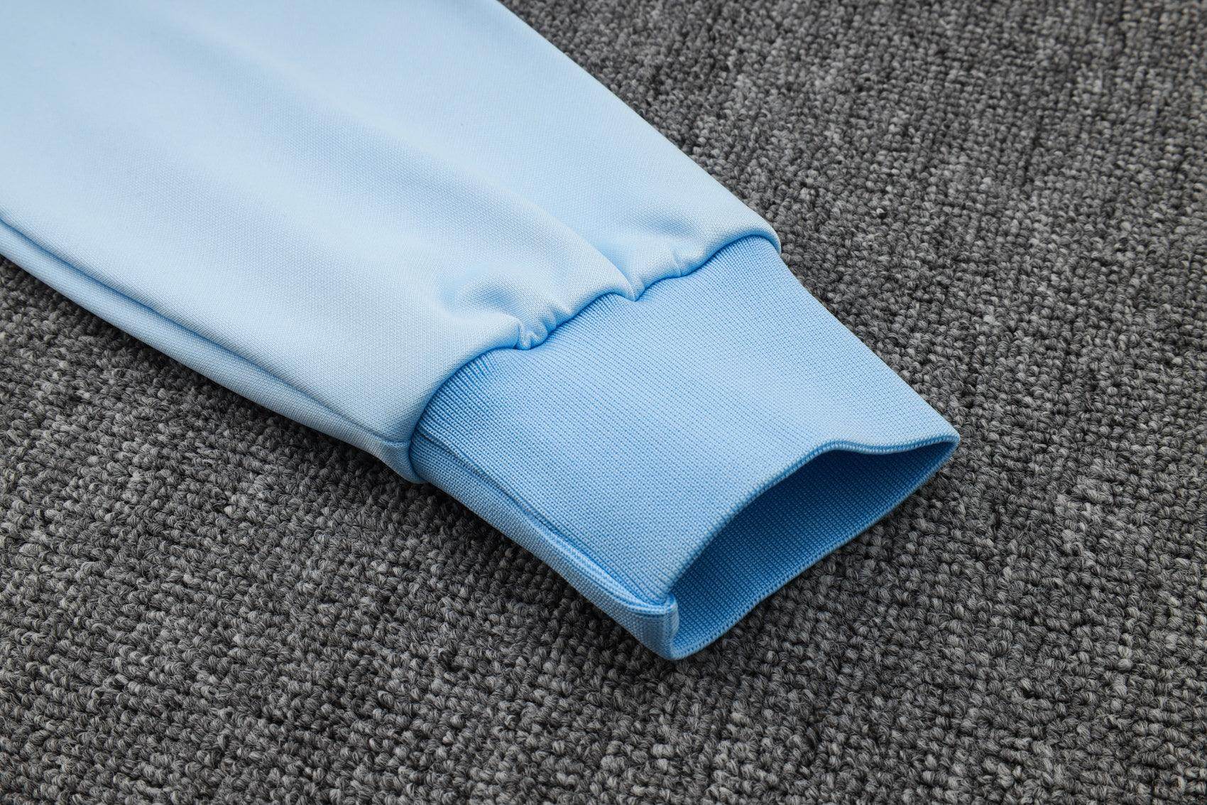 Manchester City Light Blue and Dark Blue Tracksuit - JerseyLegacy