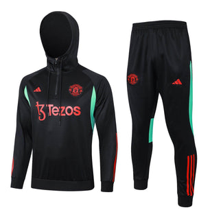Manchester United Black and Red Tracksuit - JerseyLegacy