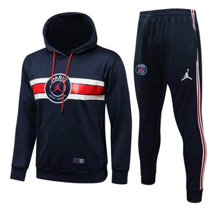 Paris Saint Germain Dark Blue and Red x White Tracksuit - JerseyLegacy