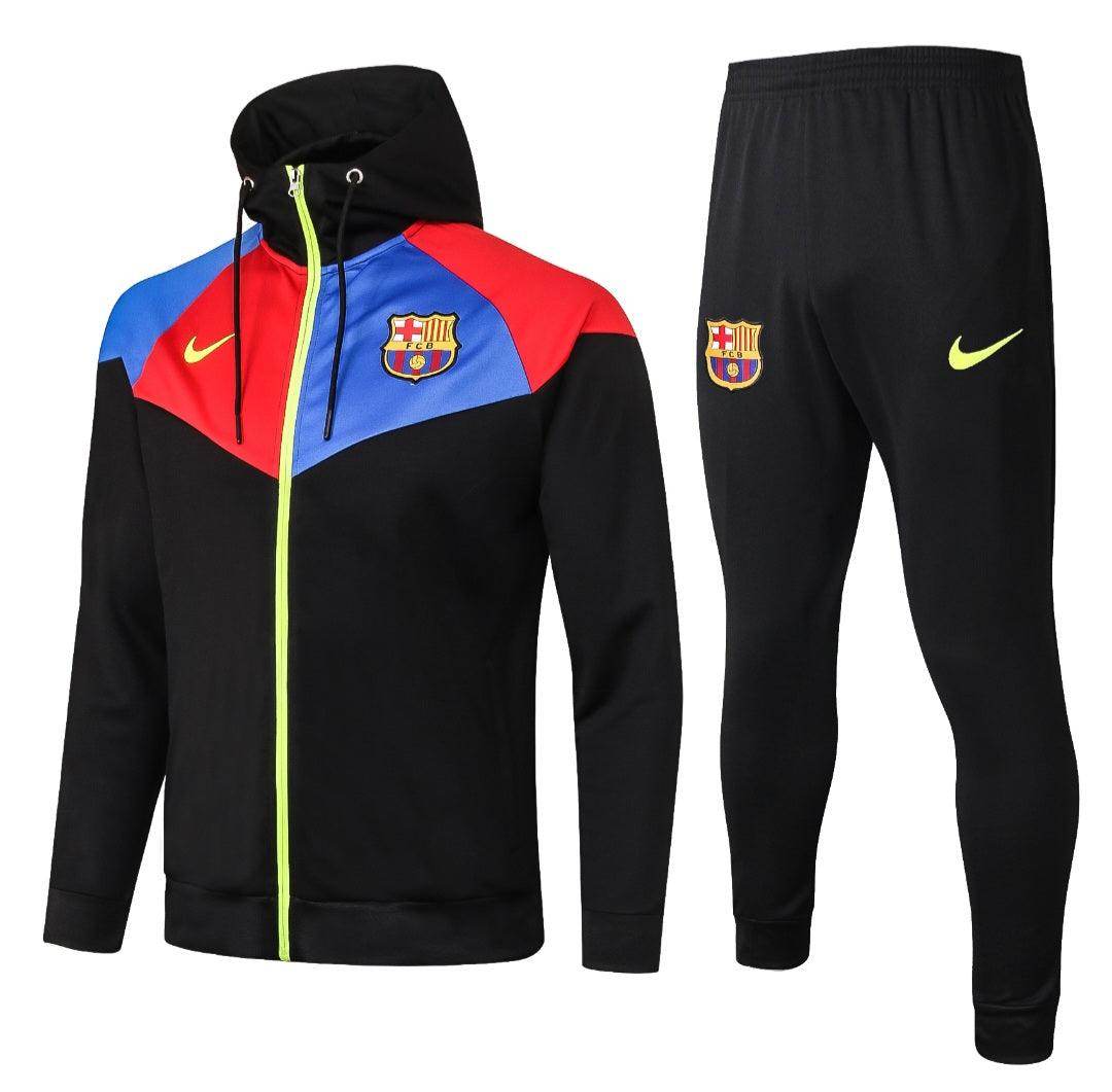 FC Barcelona Black and Blue x Red Tracksuit - JerseyLegacy