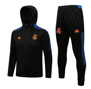 Real Madrid Black and Orange Tracksuit - JerseyLegacy