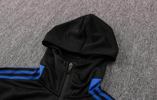 Real Madrid Black and Orange Tracksuit - JerseyLegacy