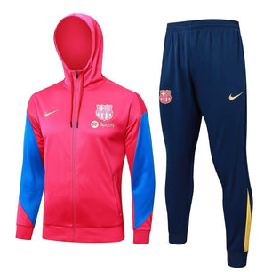 FC Barcelona Pink and Dark Blue Tracksuit - JerseyLegacy