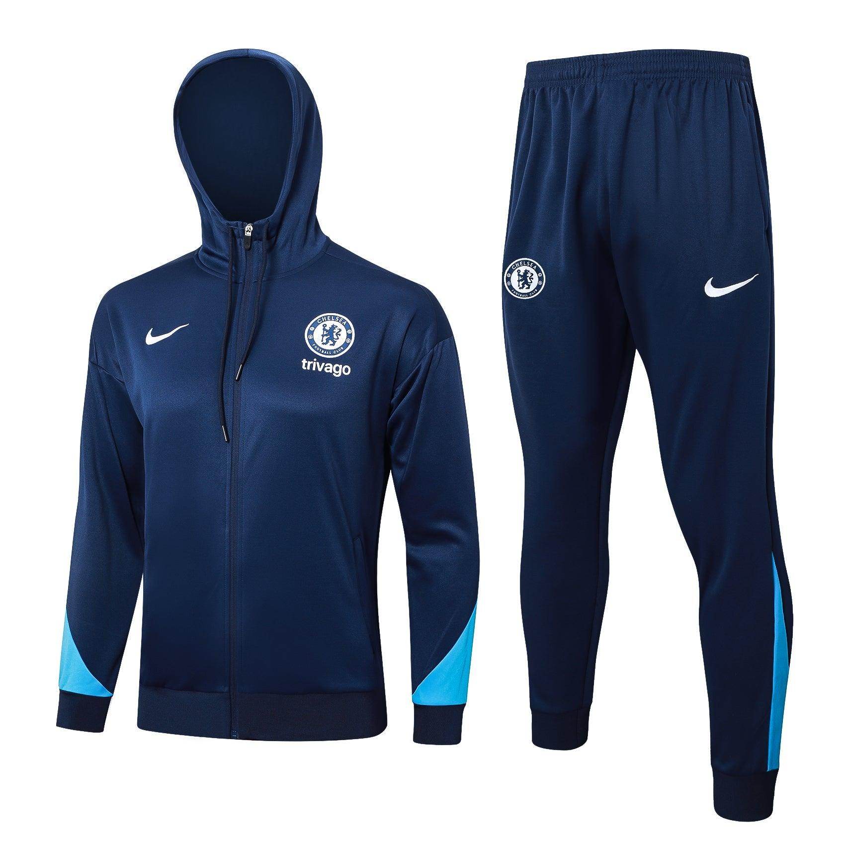 Chelsea FC Dark Blue x Light Blue Tracksuit II - JerseyLegacy