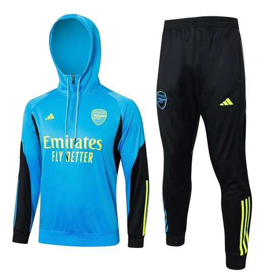 Arsenal FC Light Blue and Black Tracksuit - JerseyLegacy