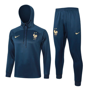 France Dark Blue and Gold Tracksuit - JerseyLegacy