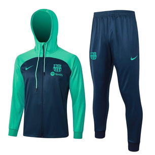 FC Barcelona Teal Green and Dark Blue Tracksuit - JerseyLegacy