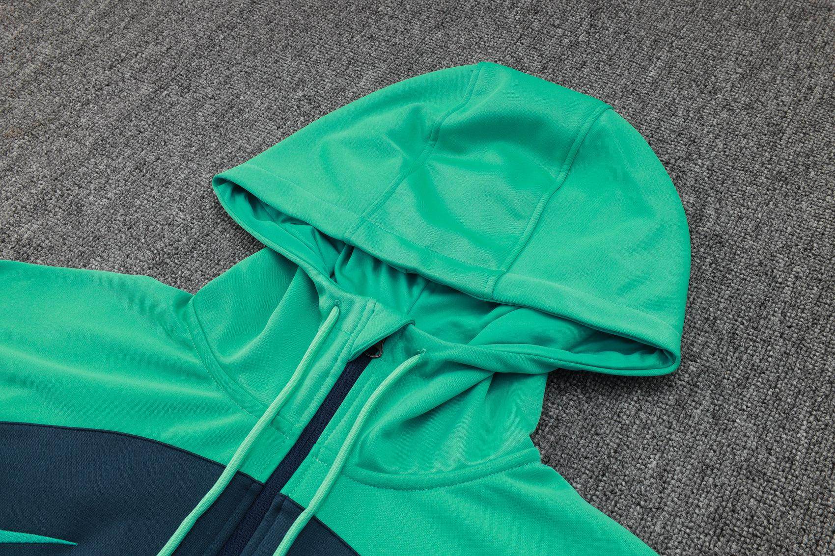 FC Barcelona Teal Green and Dark Blue Tracksuit - JerseyLegacy