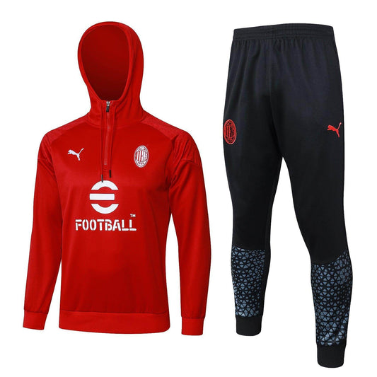 AC Milan Red and Black Tracksuit - JerseyLegacy