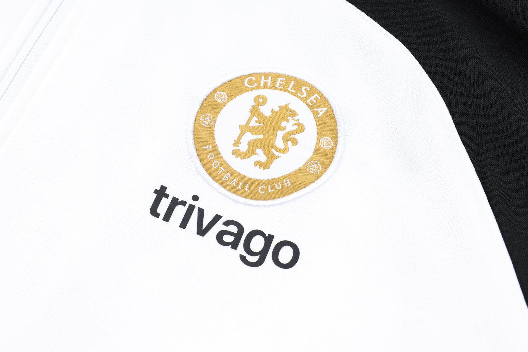 Chelsea Black and White x Gold Tracksuit - JerseyLegacy