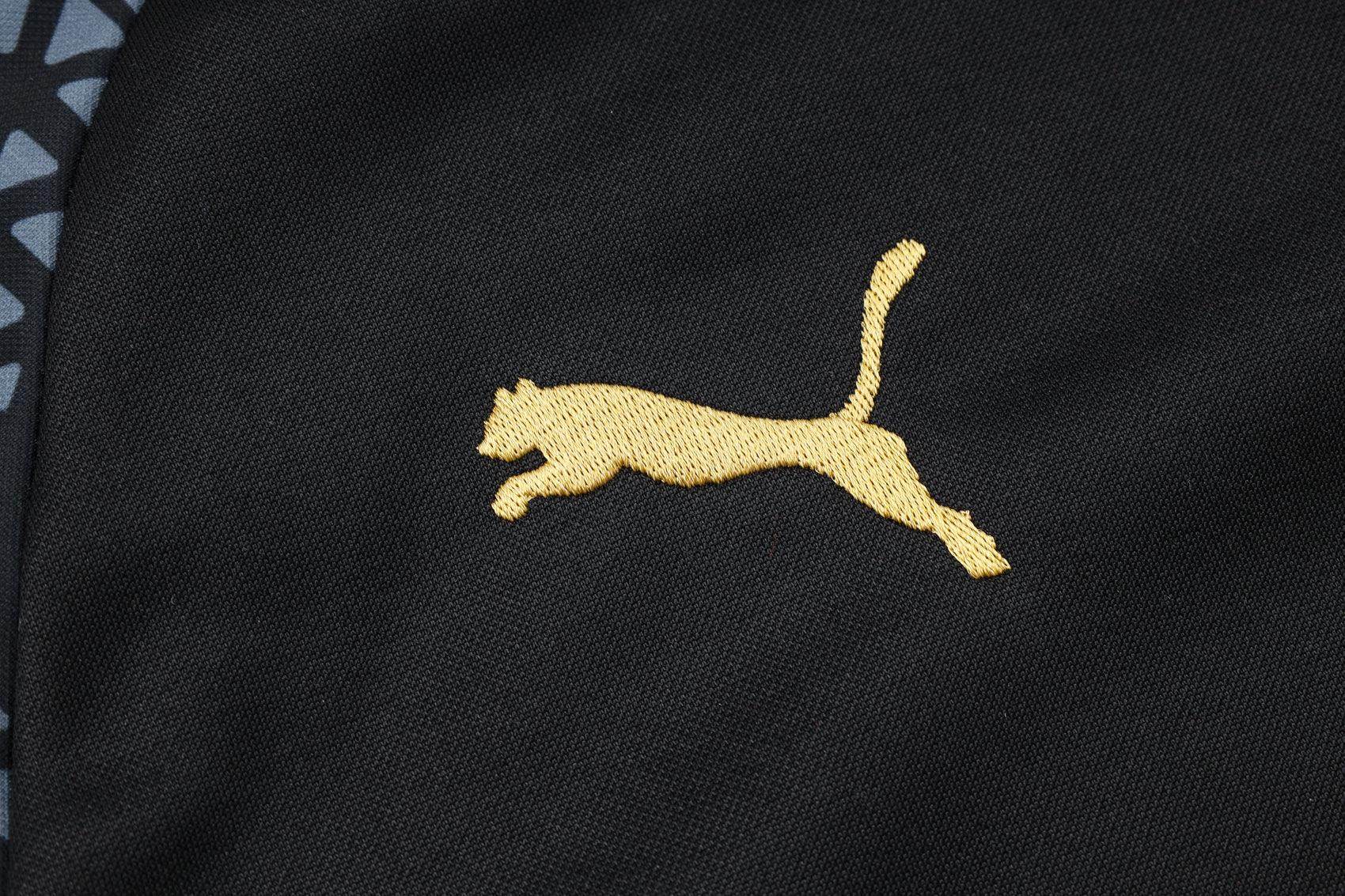 Olympique de Marseille Black and Gold Tracksuit - JerseyLegacy